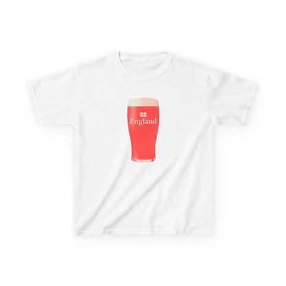 England Red Pint Glass Baby Tee