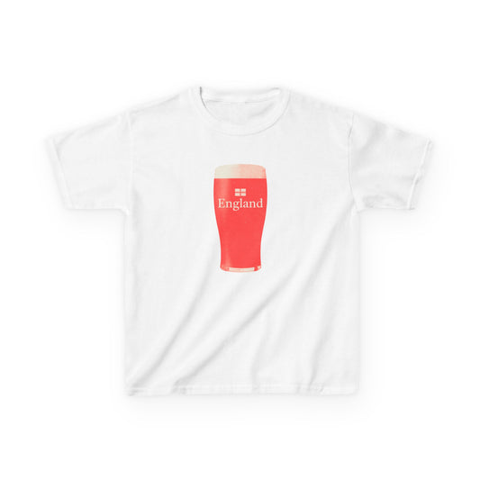 England Red Pint Glass Baby Tee