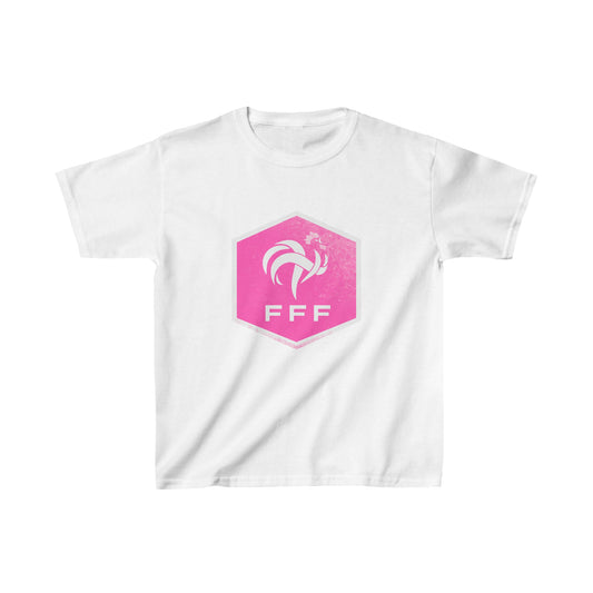 Pink France Football Crest Baby Tee