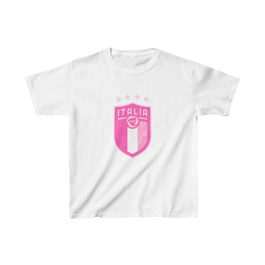 Pink Italy Football Crest Baby Tee