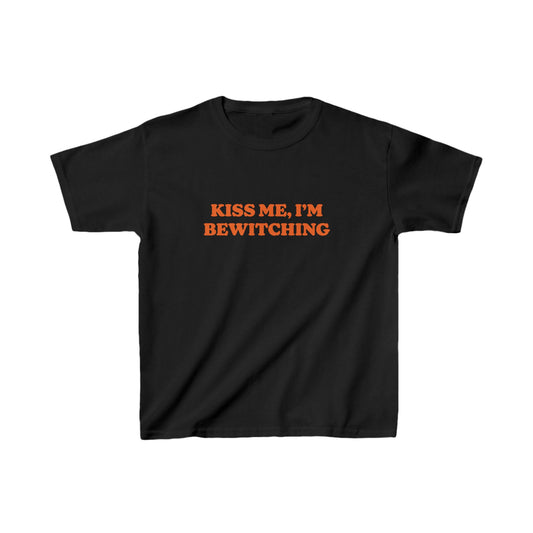 Kiss Me, I'm Bewitching Halloween Baby Tee