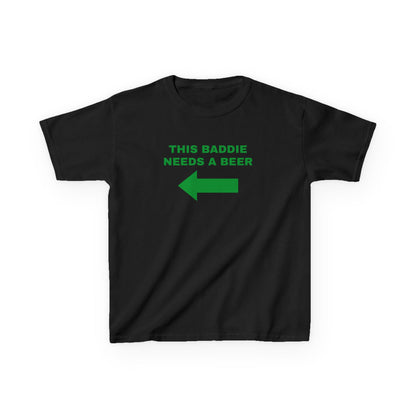 This Baddie Needs a Beer St Paddy's Day Baby Tee