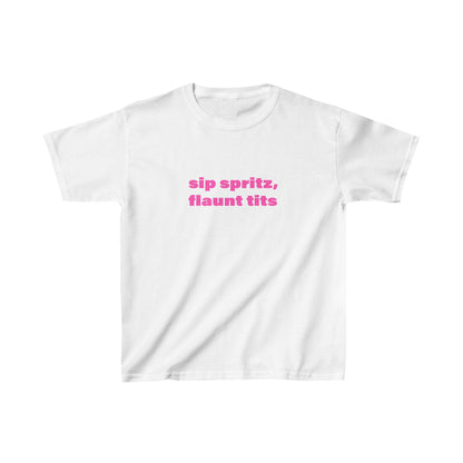 Sip Spritz, Flaunt Tits Baby Tee