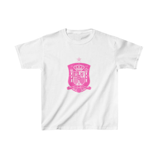 Pink Spain Football Crest Baby Tee