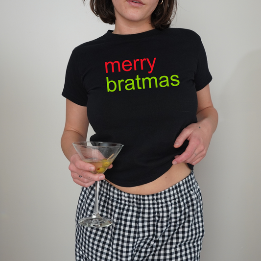 Merry Bratmas Christmas Baby Tee