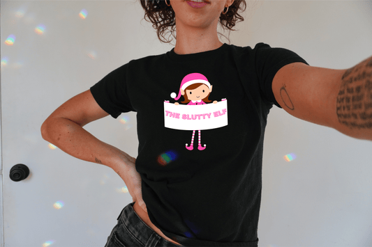 The Slutty Elf Christmas Baby Tee